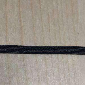 elastico piatto nero 4 mm