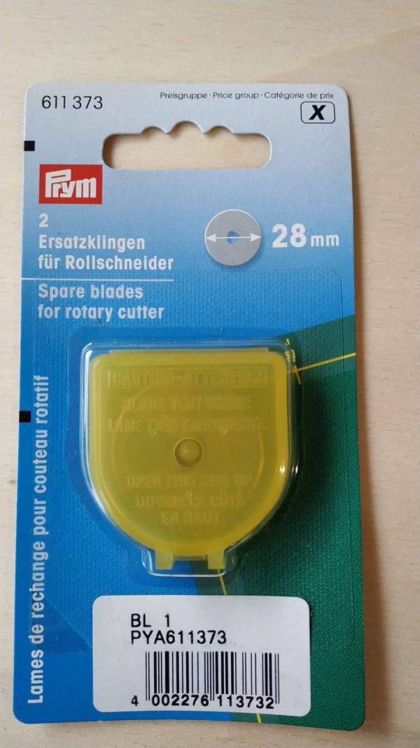 Lama di ricambio da 28 mm per taglierina cutter a lama rotante.