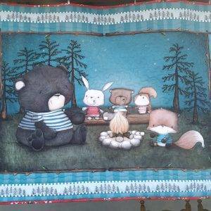 Quilt "amici al campeggio"