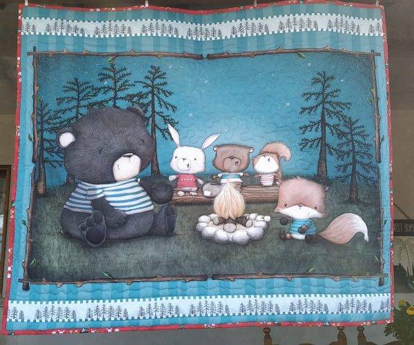 Kit quilt "amici al campeggio"