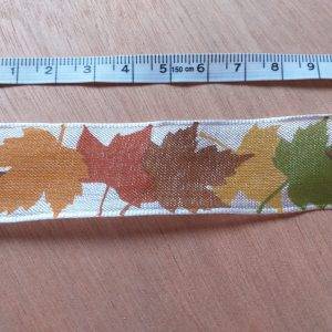 Nastro "foglie d'autunno". Altezza: 2,5 cm.