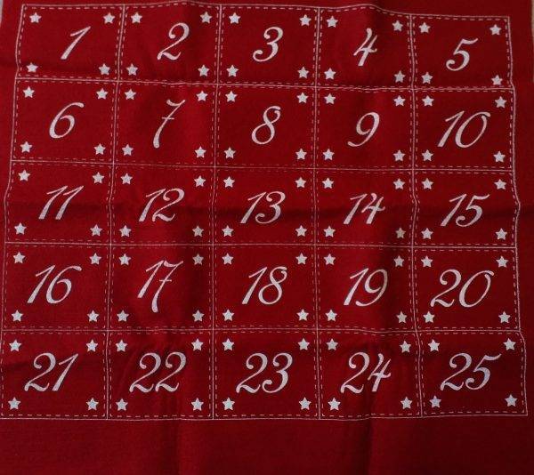 Calendario dell'avvento in pannolenci