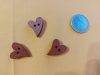 bottone cuore in legno