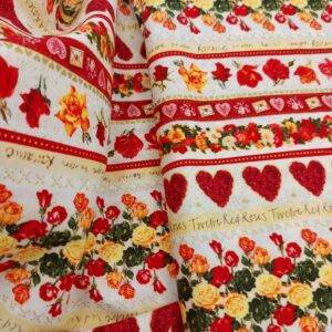 Tessuto americano ideale per patchwork, quilt e cucito creativo, realizzato in cotone 100%.