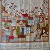 Pannello "living with flowers" in cotone 100% americano.